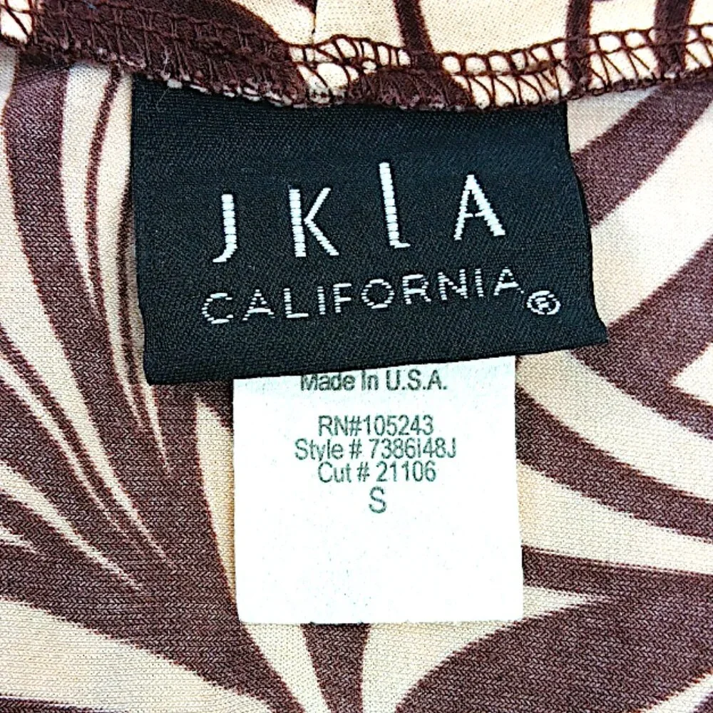 JK LA-Women's Top-Shawl Collar Sleeveless-Size S-Brown-Tan-Office-Work-Casual - Picture 6 of 7